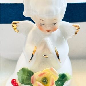 Porcelain Angel Figurine with Gold Accents